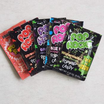different flavored Pop Rocks packages