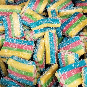 rainbow sugary squares